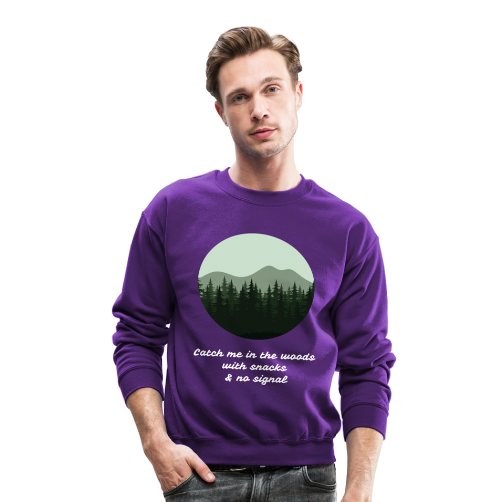 Hiking Unisex Crewneck Sweatshirt - purple