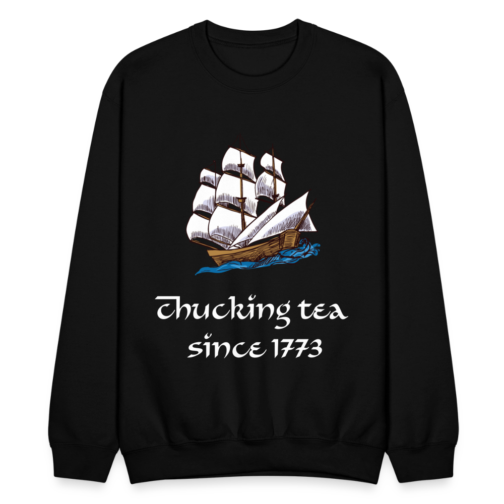 Chucking Tea Crewneck Sweatshirt - black