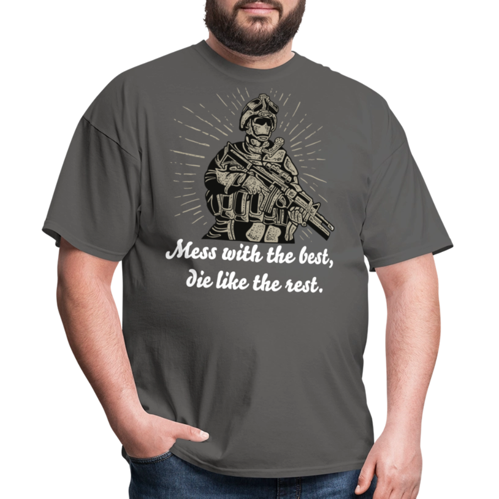 Mess With The Best Unisex Classic T-Shirt - charcoal