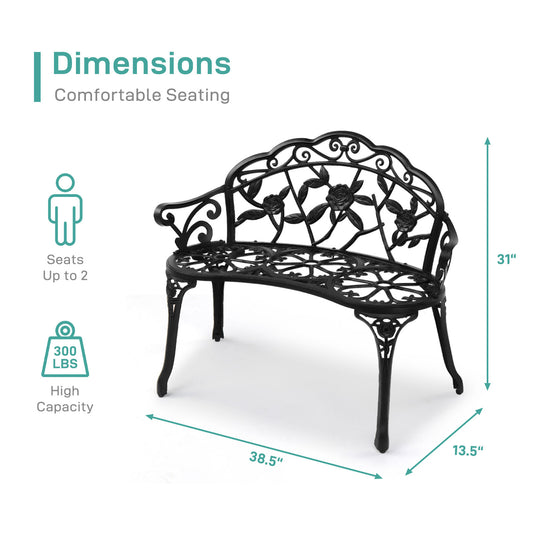 38.5in Rose Type, Courtyard Benches