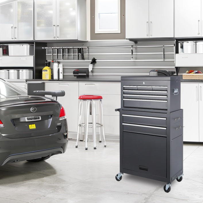 Multi-functional Combination Heavy Tool Cart, 2-in-1 Tool Cart, Auto Repair Tool Cabinet Garage