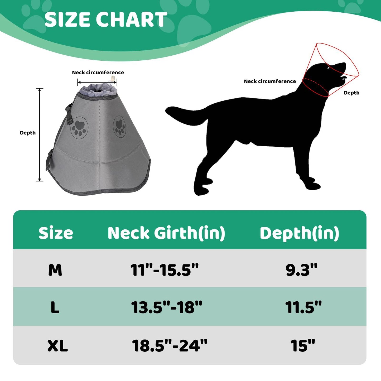 IFurffy Dog Cone For After Surgery,Breathable Soft Dog Cone, Adjustable Drawstring And Buckle Dog Recovery Collar To Stop Licking And Scratching Wound,XL