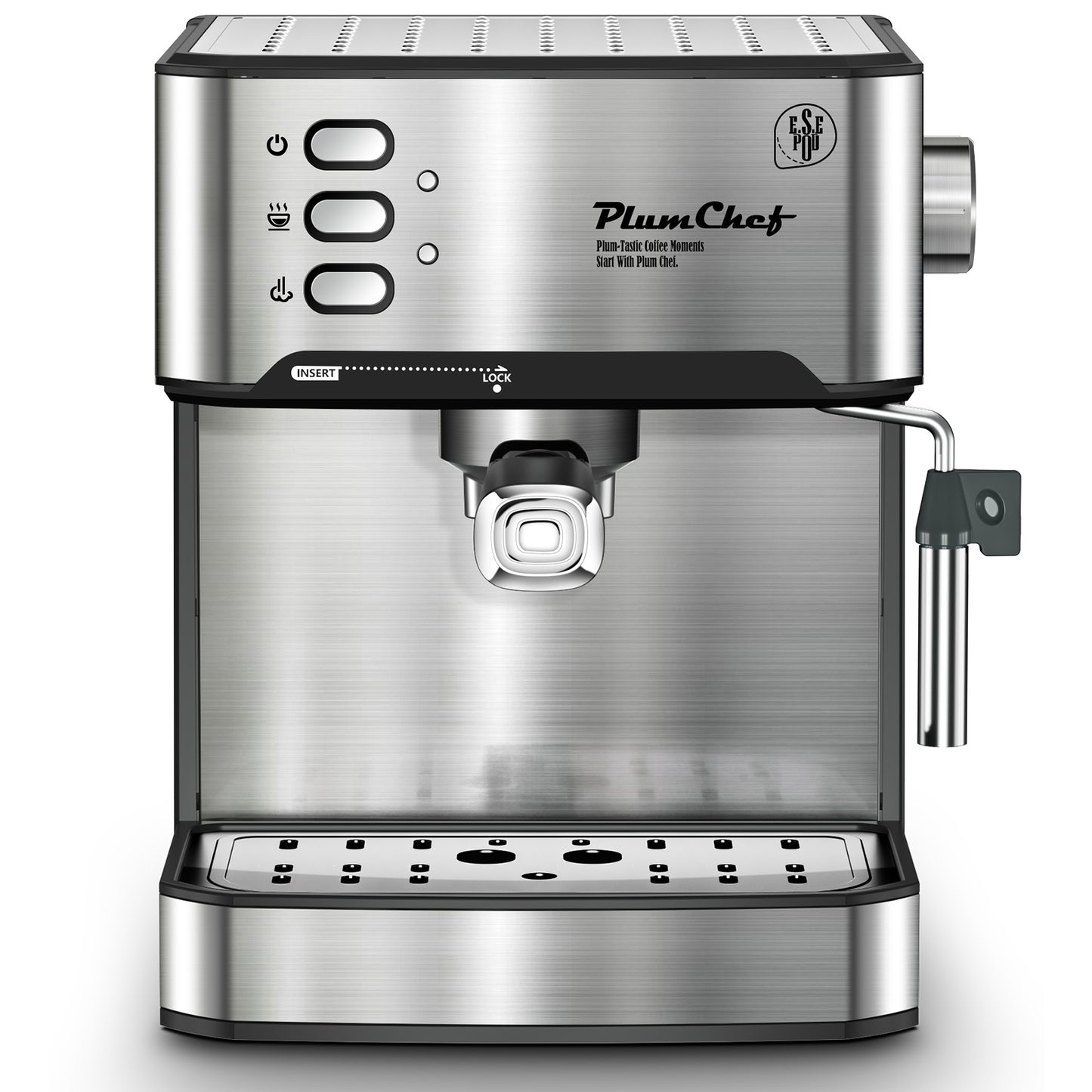 20 Bar Professional Espresso Machine With Milk Frother, Single & Double Shot, ESE Pod Compatible, Visual Display Of Pressure, Removable Water Tank For Cappuccino, Latte, Machiato For Home Barista