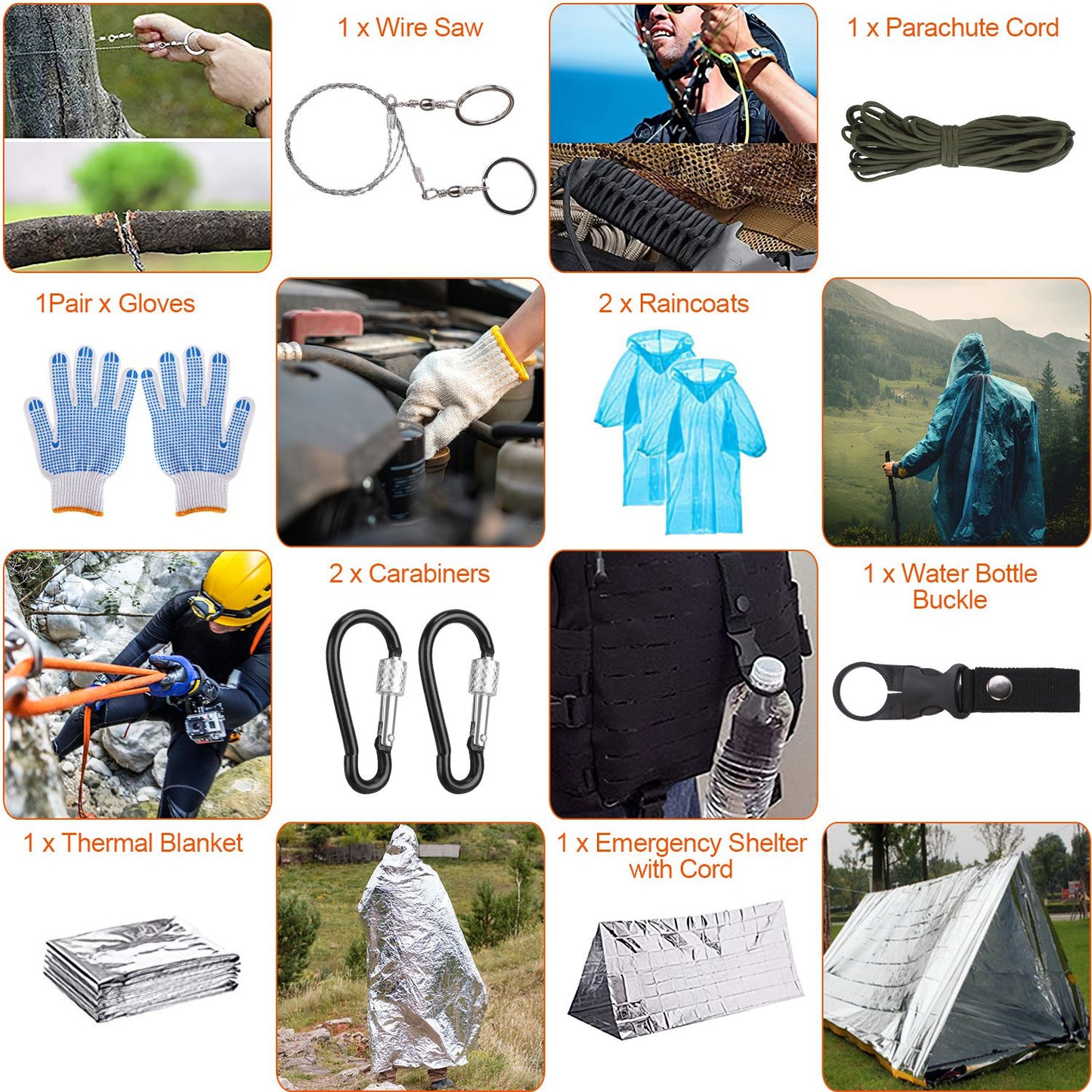 125 In 1 Survival Kit, Professional Survival Equipment, Equipment, Tools, First Aid Supplies, For SOS Emergency Tactical Hiking, Hunting, Disaster, Camping Expedition
