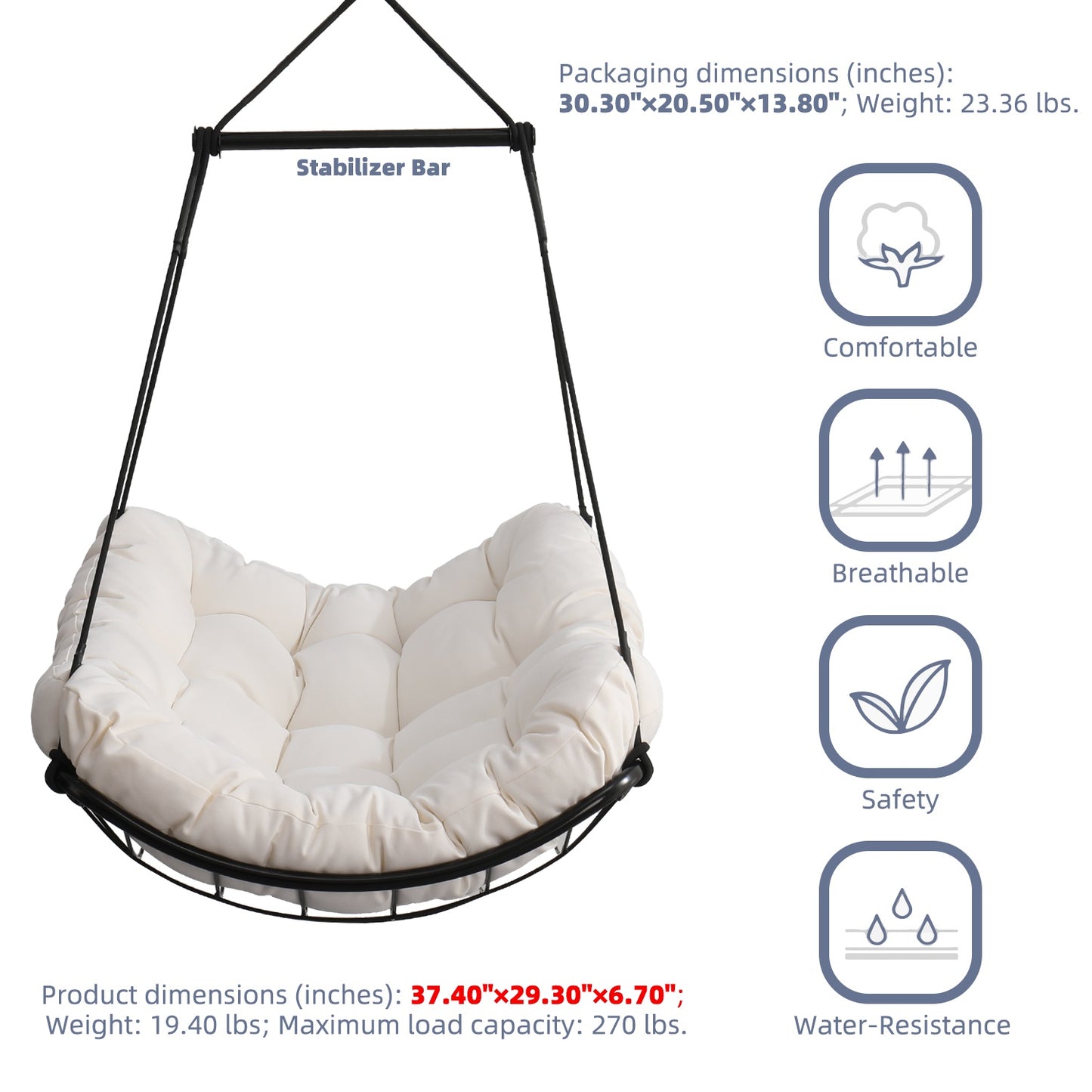 Metal Swing Sling Chair