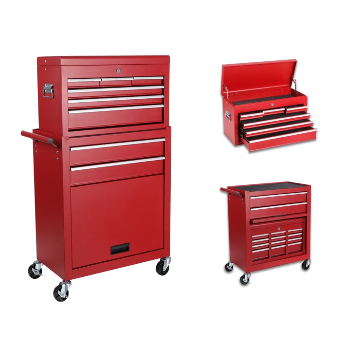 Multi-functional Combination Heavy Tool Cart, 2-in-1 Tool Cart, Auto Repair Tool Cabinet Garage