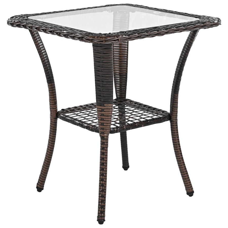 3-piece Outdoor Chair&Table Set Chat Set 2-person Rattan Seating Group