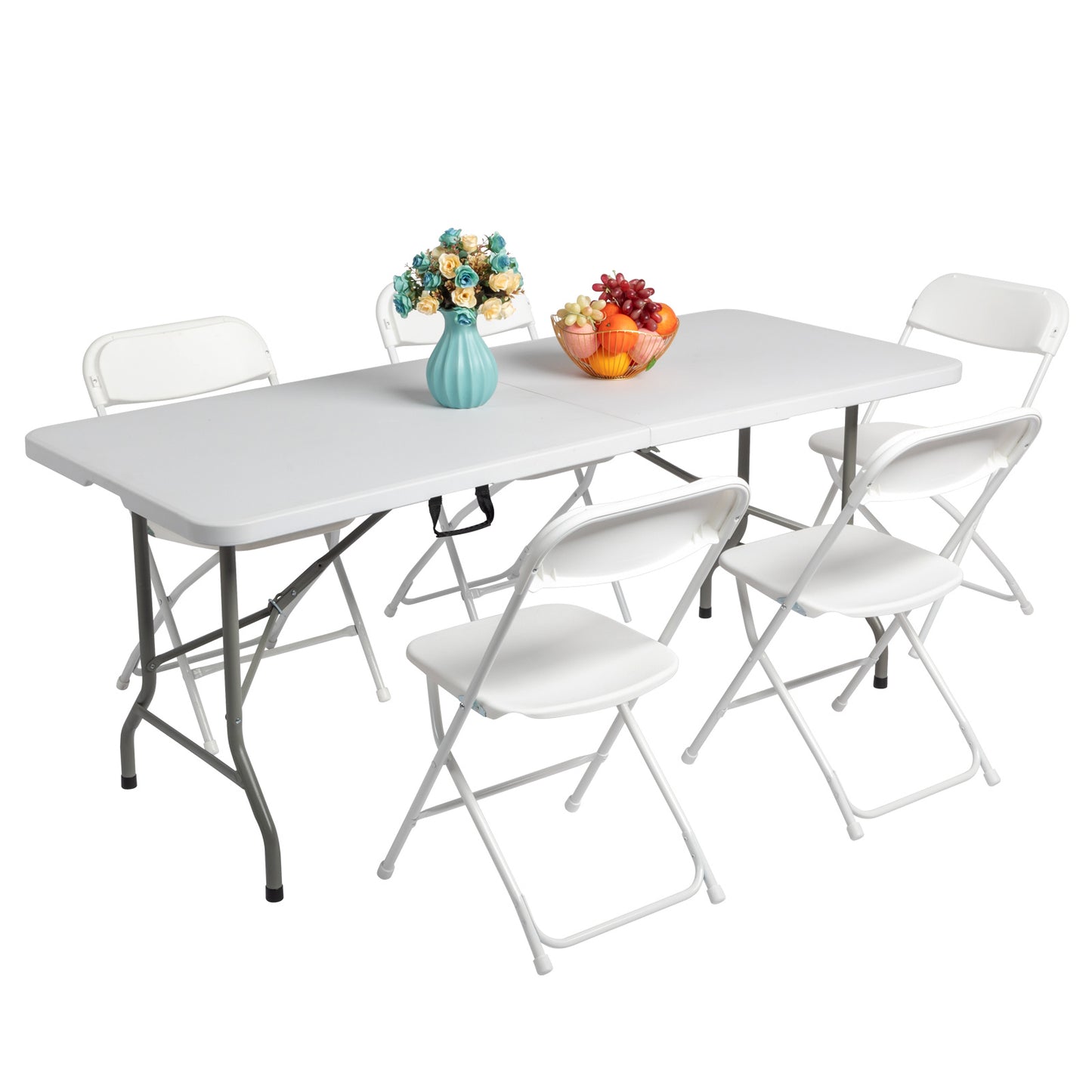 Lightweight Plastic Folding Rectangular Table For Outdoor Lounging