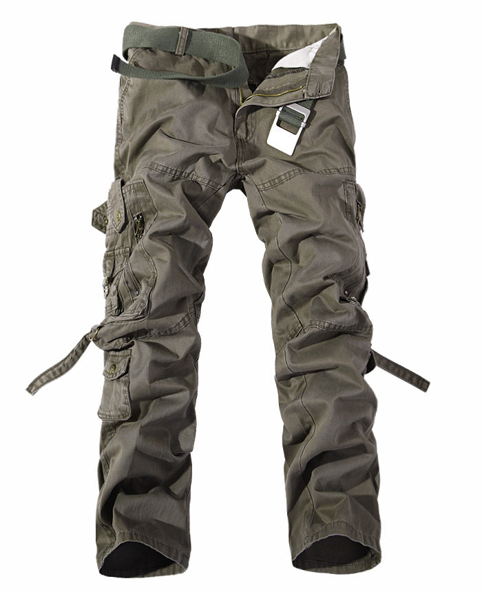 Men's Multi-pocket Cargo Pants Washed Cargo Pants