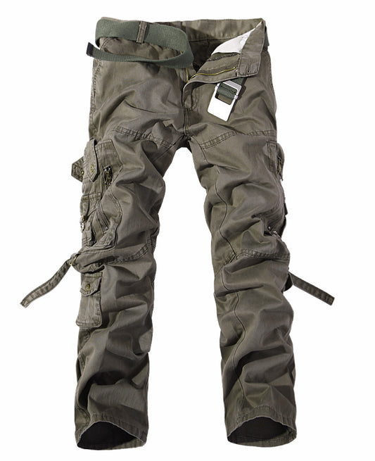 Men's Multi-pocket Cargo Pants Washed Cargo Pants